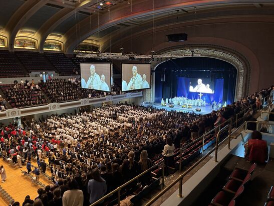 Padua Students Attend Jubilee of Hope Mass with Bishop Edward Malesic