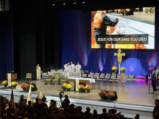 Padua Students Attend Jubilee of Hope Mass with Bishop Edward Malesic