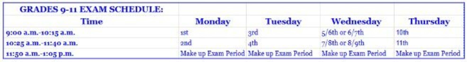 Examschedule