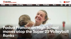 "USA Today" Ranks Padua Volleyball #1 in USA